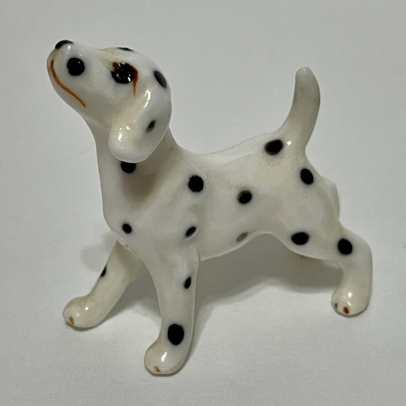 Other - Vintage Bone China Nose Up Dalmatian Dog Glazed Figurine, Made In Japan